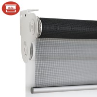 Office double layer window shades horizontal double roller blinds