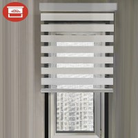 Flat/House building decor day & night indoor shades window Zebra shade dual roller blinds