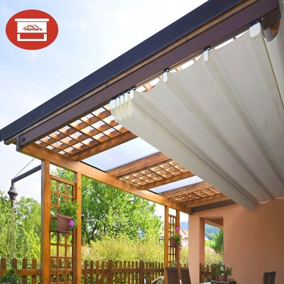 Motorized Exterior Roof  LED Lights Removable Pergola waterproof Awnings system