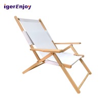 Customized Acceptable Folding Sun Bed Beach Lounger Sun Lounger Canvas, Customized Acceptable Poolside Sun Lounger Wooden