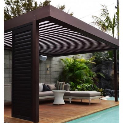 Automatic outdoor electric weatherproof Aluminum pergola Louver system