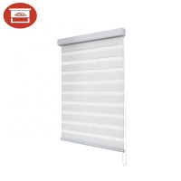 Luxury white light filtering sheer shades horizontal zebra roller blinds